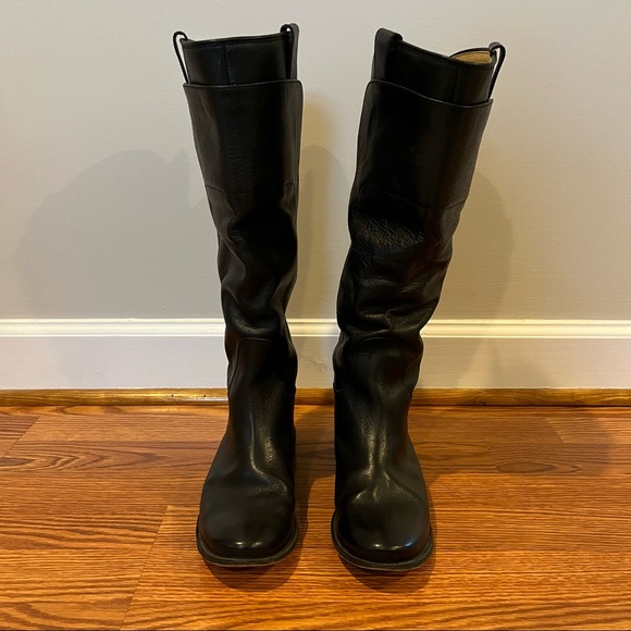 Frye Paige Tall Riding Boot - Black - Size 8 - Picture 1 of 16